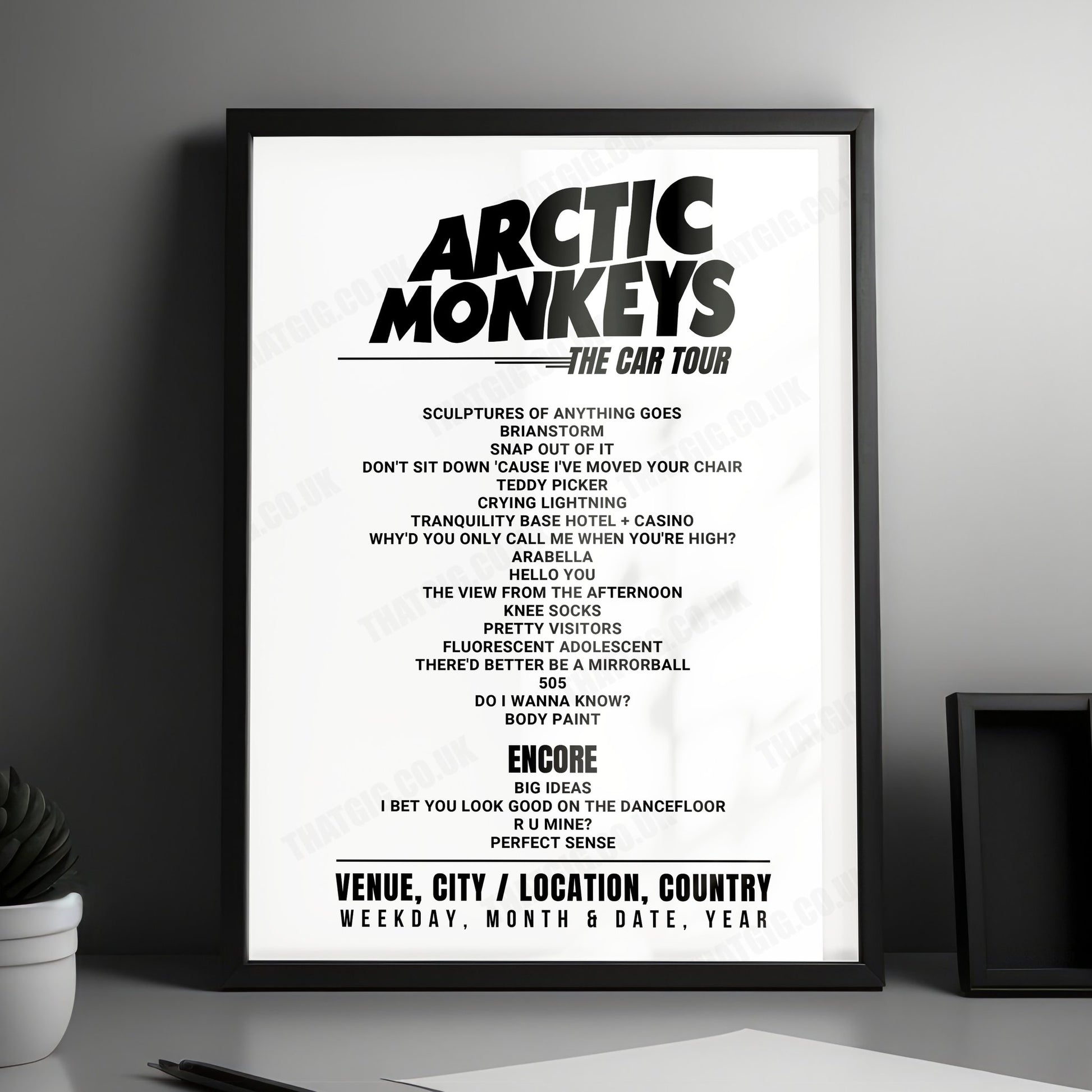 Arctic Monkeys Setlist Poster - Recinto Sonora, La Cala De Mijas - September 1st, 2022
