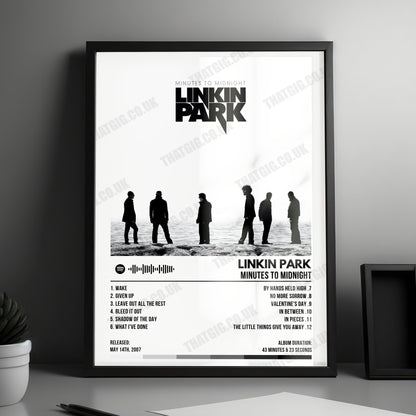 Linkin Park "Minutes to Midnight" Album Cover Poster - with Complete Tracklist