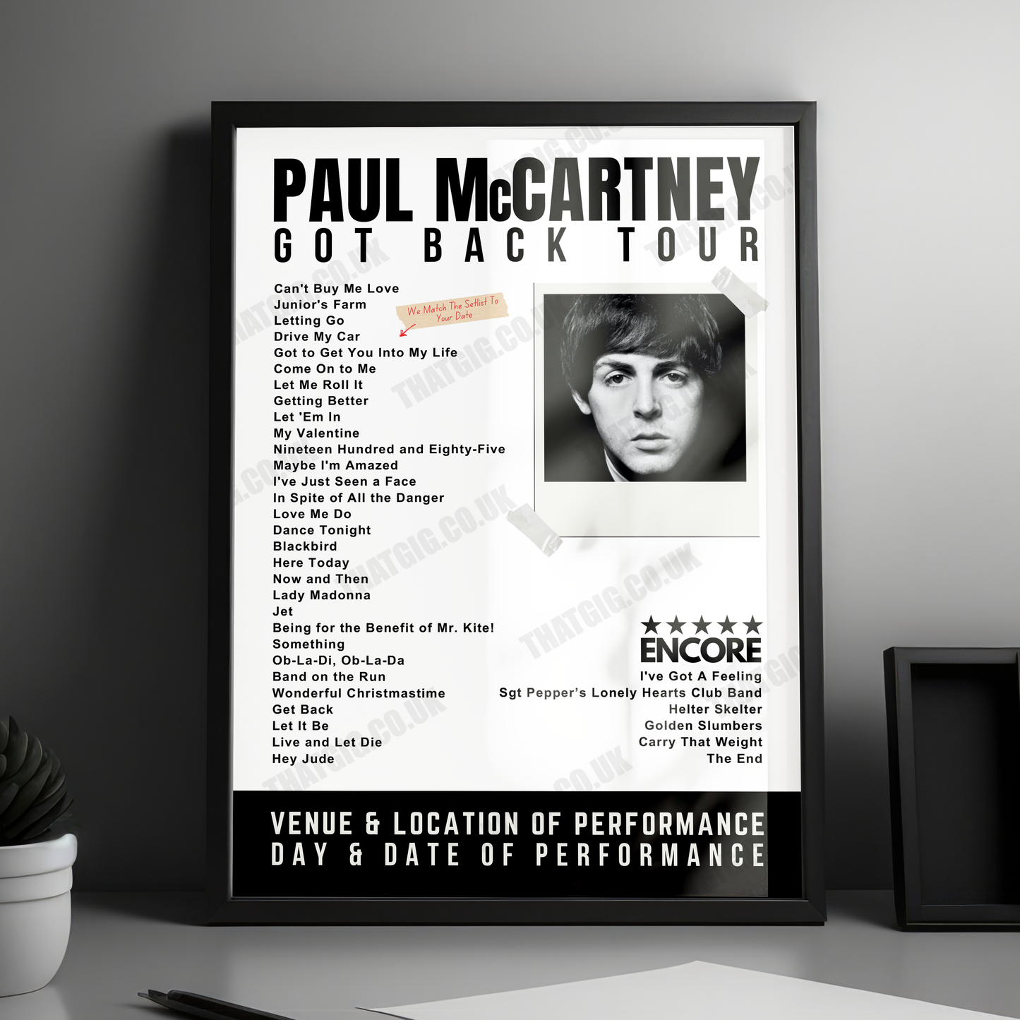 Paul McCartney Setlist Poster - Allianz Parque, São Paulo - December 9th, 2023