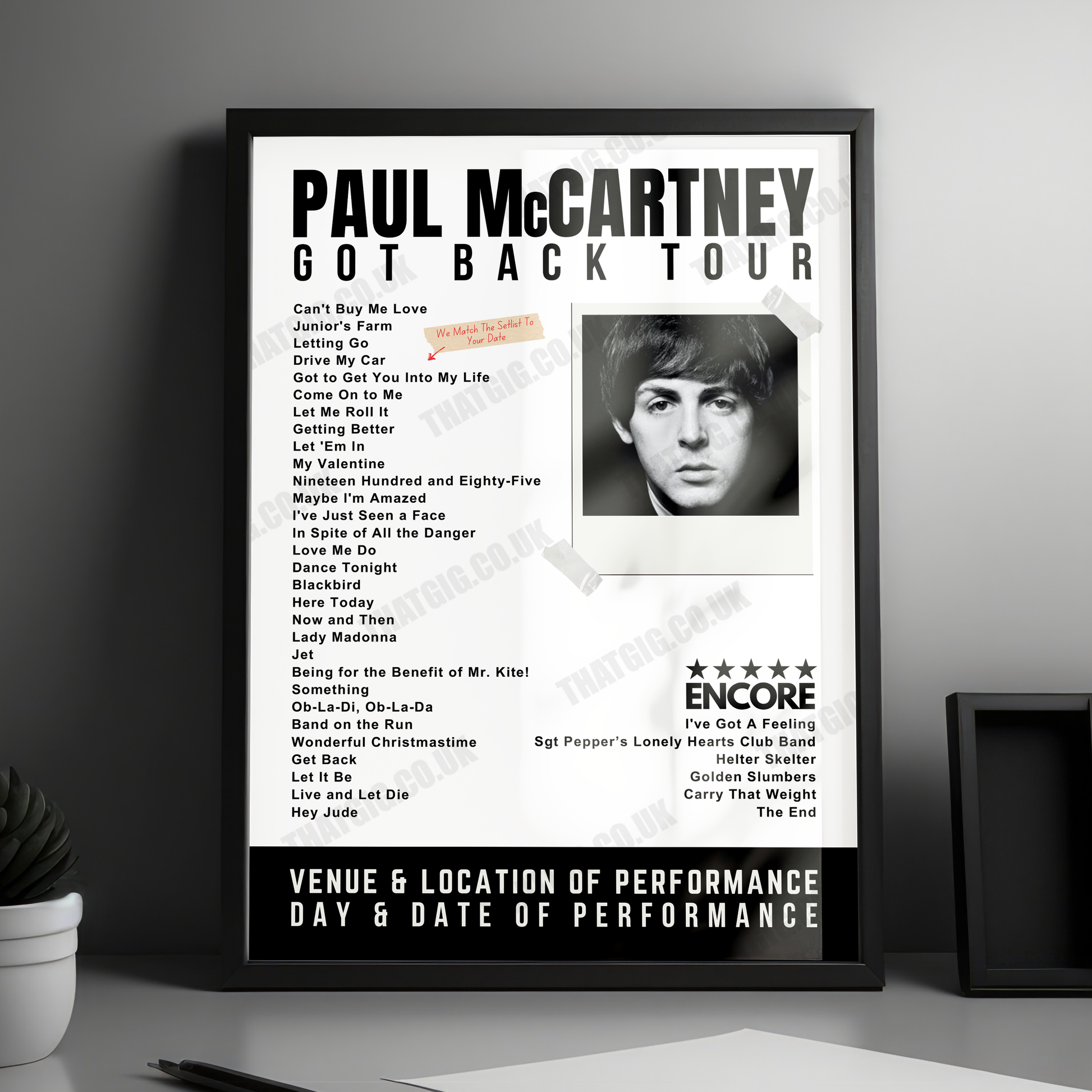 Paul McCartney Setlist Poster - Allianz Parque, São Paulo - December 9th, 2023