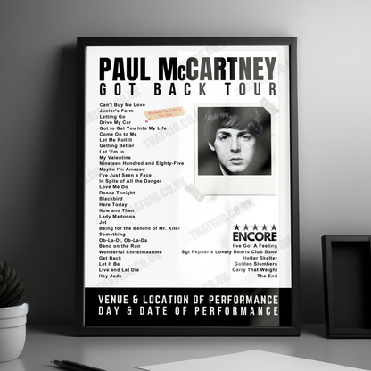 Paul McCartney Setlist Poster - Allianz Parque, São Paulo - December 9th, 2023