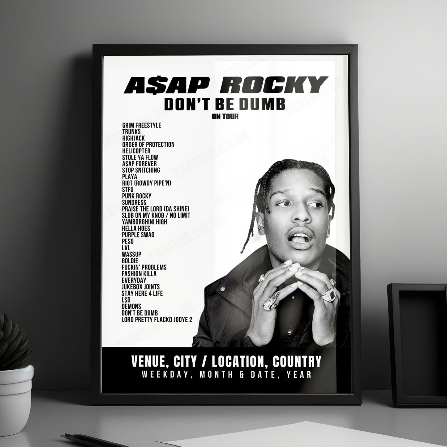 A$AP Rocky Setlist Poster - OAKA Sports Hall, Athens - October 11th, 2026