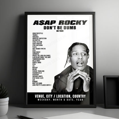A$AP Rocky Setlist Poster - OAKA Sports Hall, Athens - October 11th, 2026