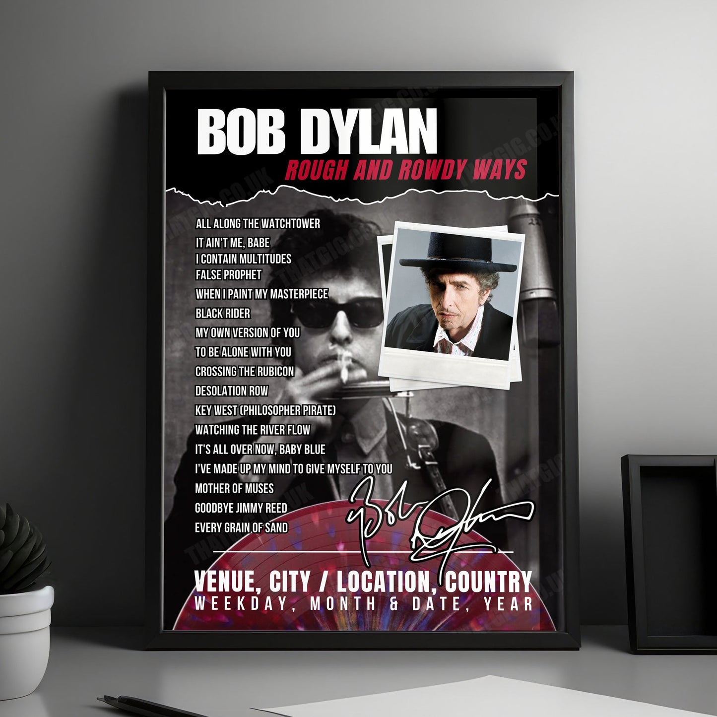 Bob Dylan Setlist Poster - Palais des Congrès, Paris - October 31st, 2025