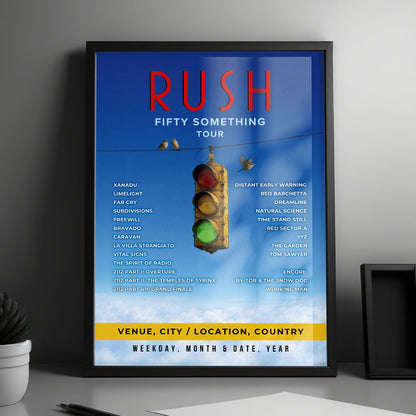 Rush Setlist Poster - Rogers Arena, Vancouver - December 15th, 2026