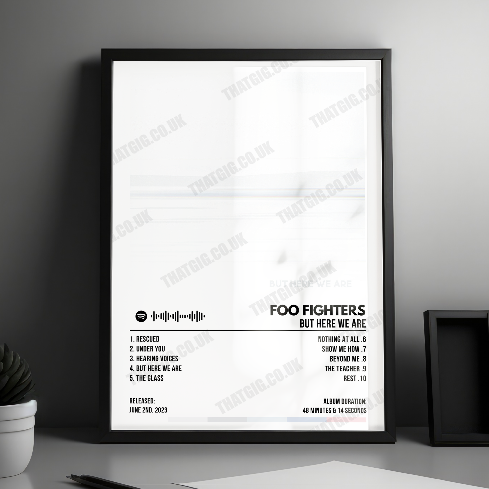 Foo Fighters "But Here We Are" Album Cover Poster - with Complete Tracklist