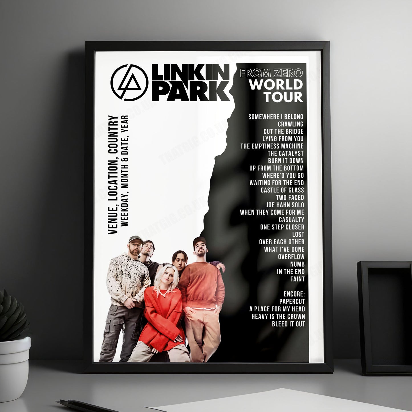 Linkin Park Setlist Poster - Barclays Center, Brooklyn - September 16th, 2024