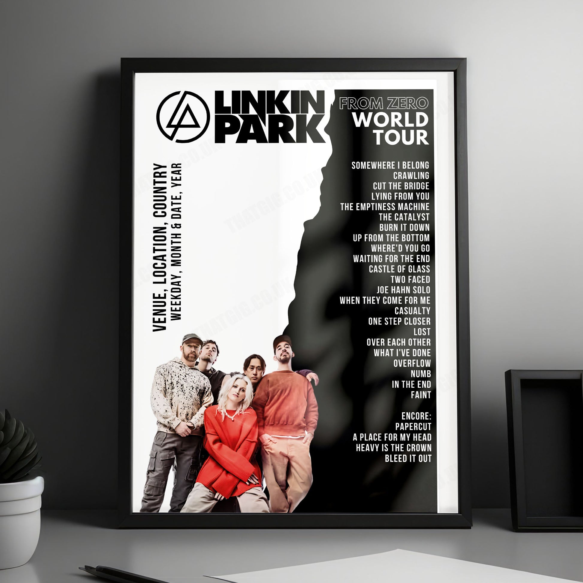Linkin Park Setlist Poster - Barclays Center, Brooklyn - September 16th, 2024