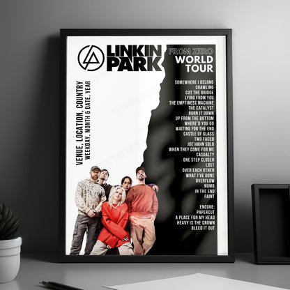 Linkin Park Setlist Poster - Barclays Center, Brooklyn - September 16th, 2024