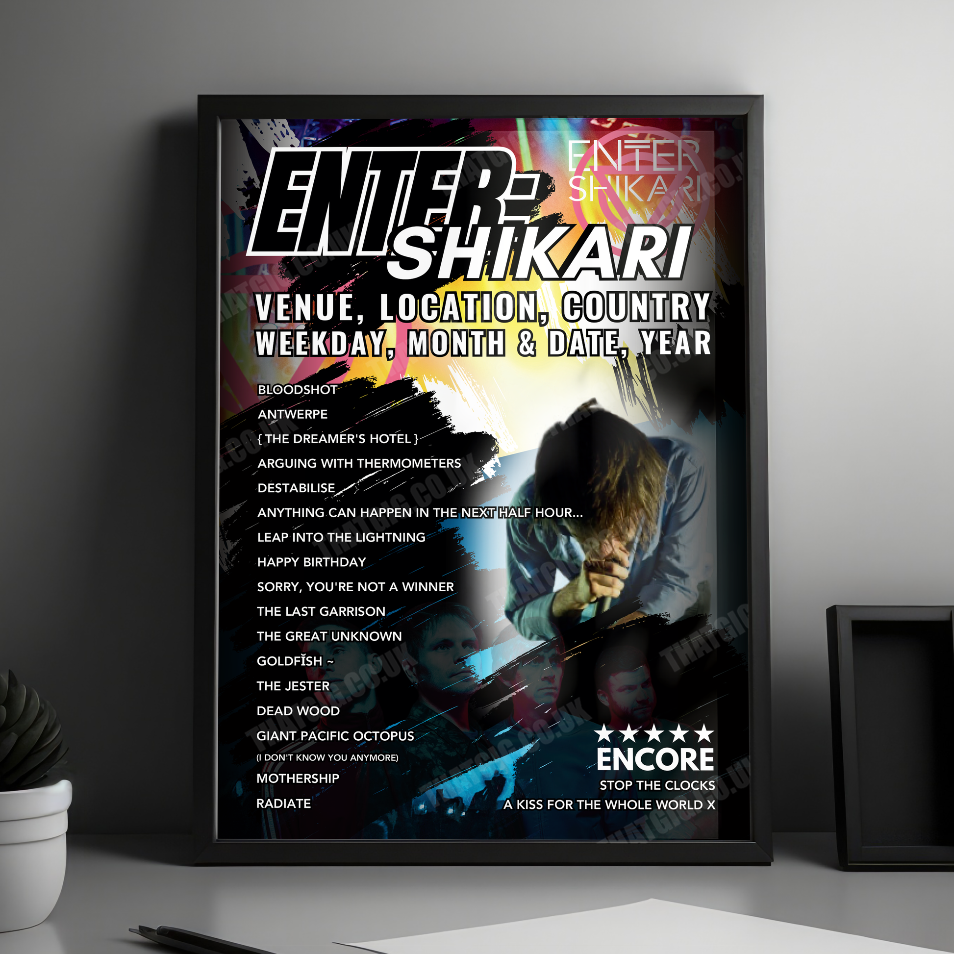 Enter Shikari Setlist Poster - Patronaat Stage 1, Haarlem, Netherlands - June 6th, 2024