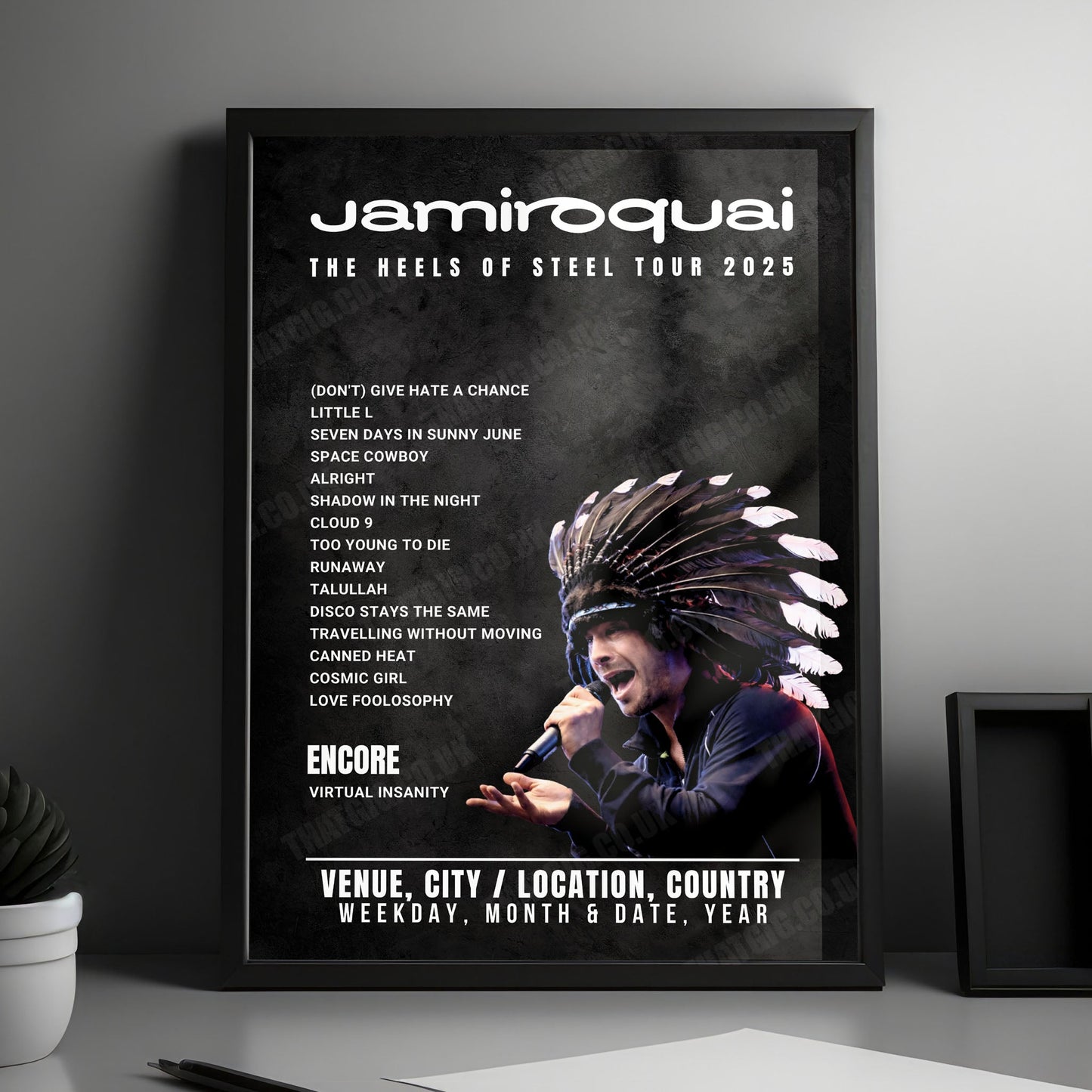 Jamiroquai Setlist Poster - Lanxess Arena, Cologne - November 22nd, 2025