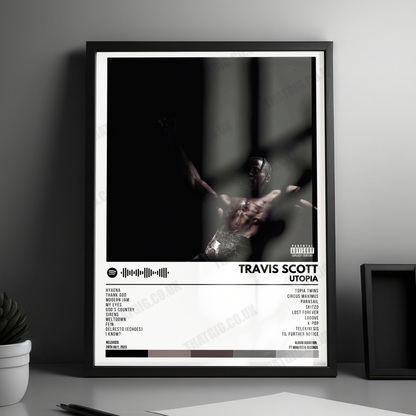 Travis Scott - Utopia Album Poster - with Complete Tracklist