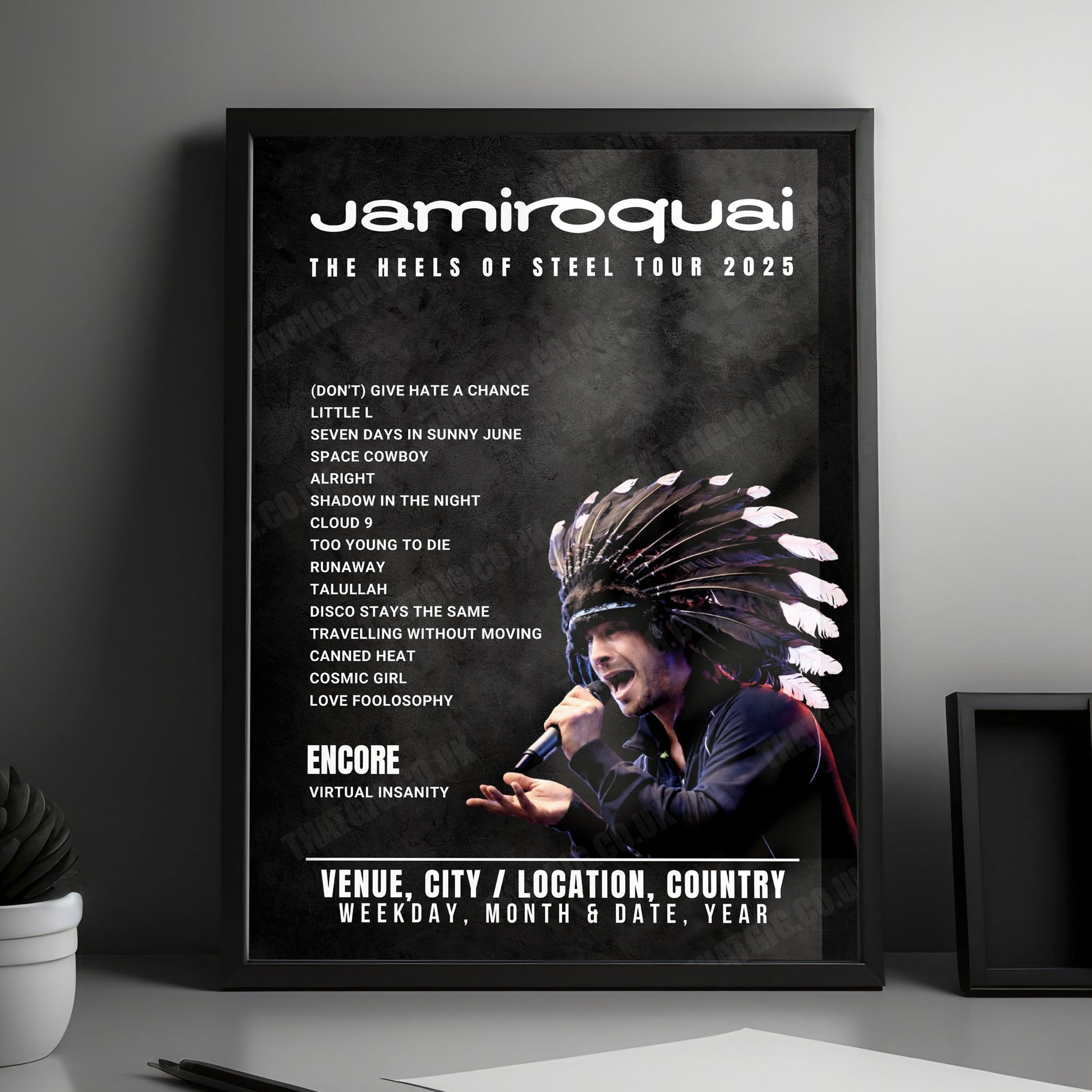 Jamiroquai Setlist Poster - Uber Arena, Berlin - November 19th, 2025