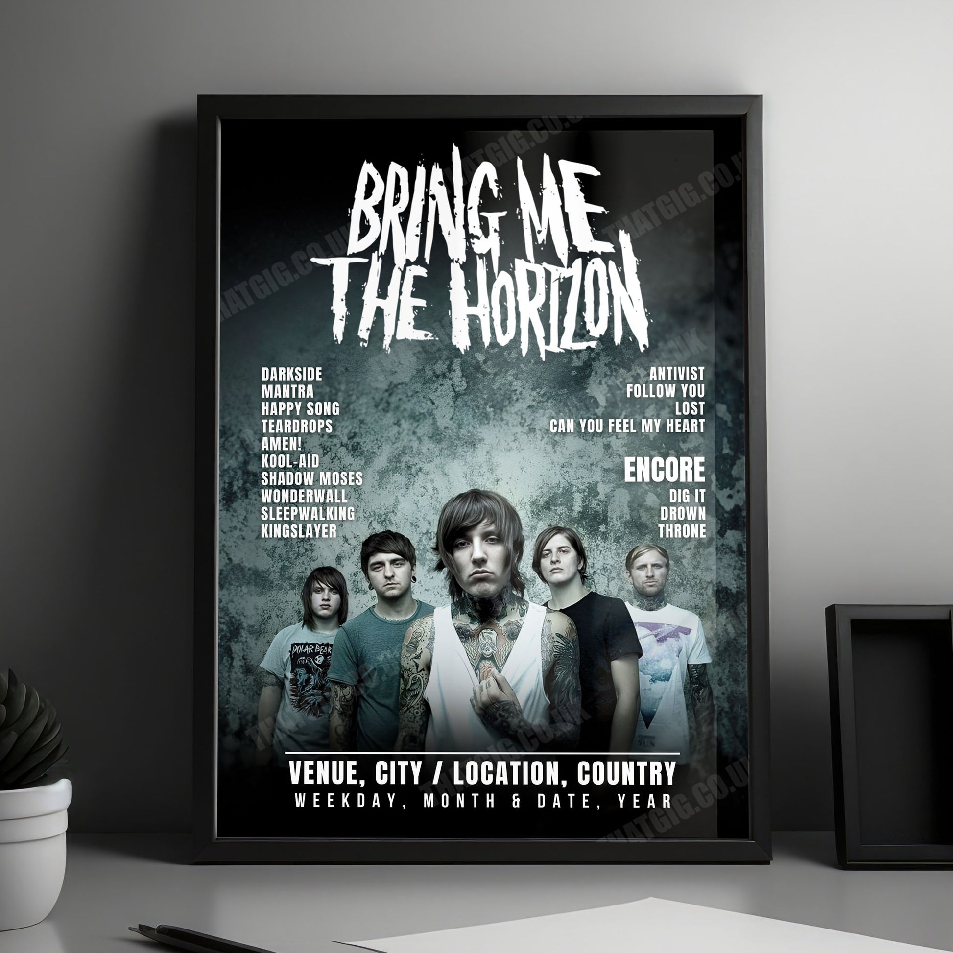 Bring Me the Horizon Setlist Poster - Discovery Park, Sacramento - October 5th, 2025