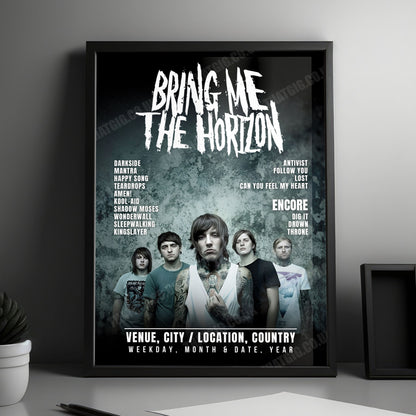 Bring Me the Horizon Setlist Poster - Discovery Park, Sacramento - October 5th, 2025