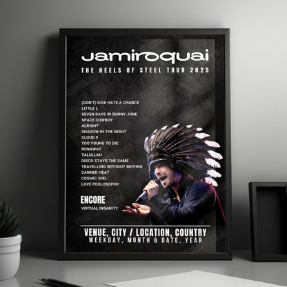Jamiroquai Setlist Poster - The O2 Arena, London - December 14th, 2025
