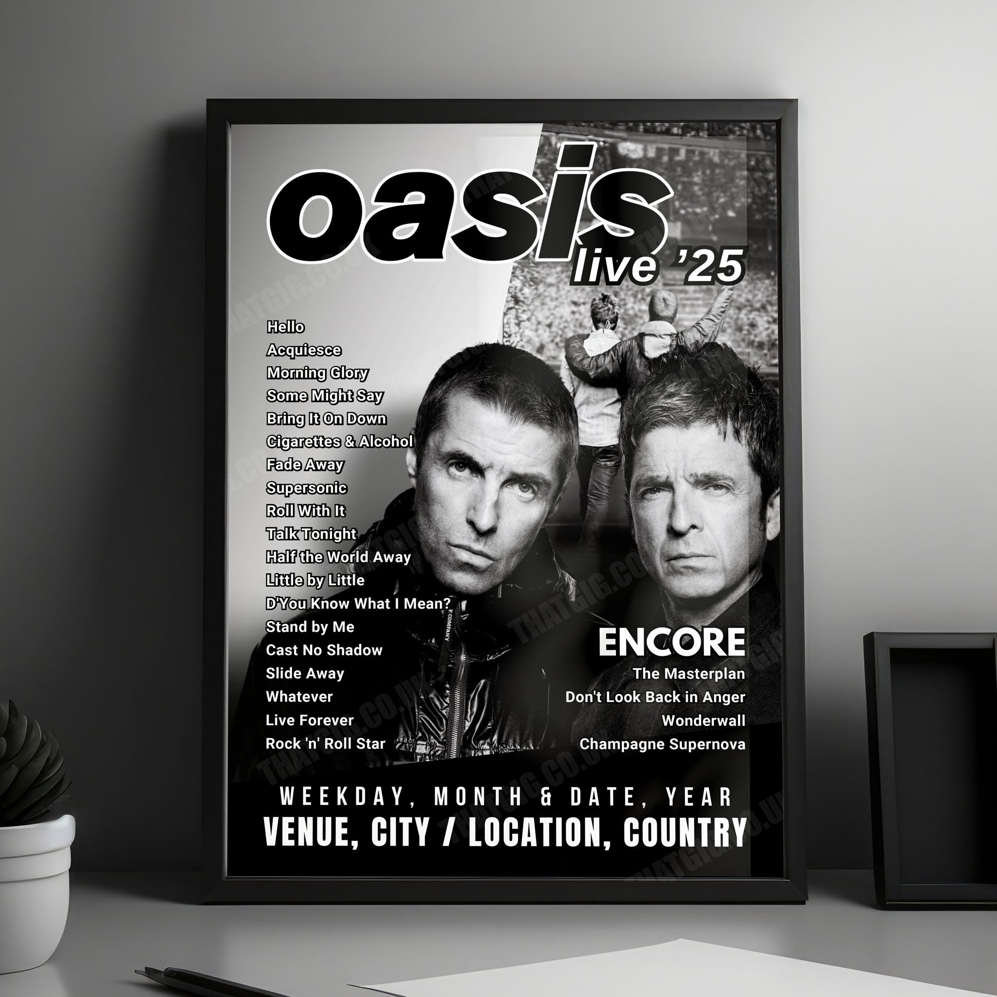 Oasis Programme Ebay Buy Oasis Posters – Concert & Album Artwork Prints | That Gig