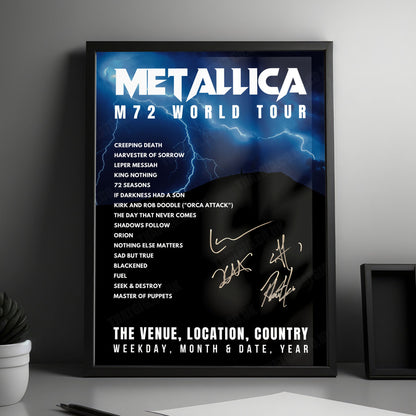 Metallica Setlist Poster - Olympiastadion, Helsinki - June 7th, 2024