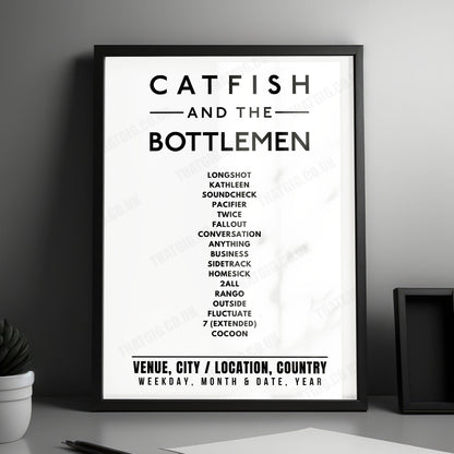 Catfish and the Bottlemen Setlist Poster - Cardiff Castle, Cardiff - July 19th, 2024