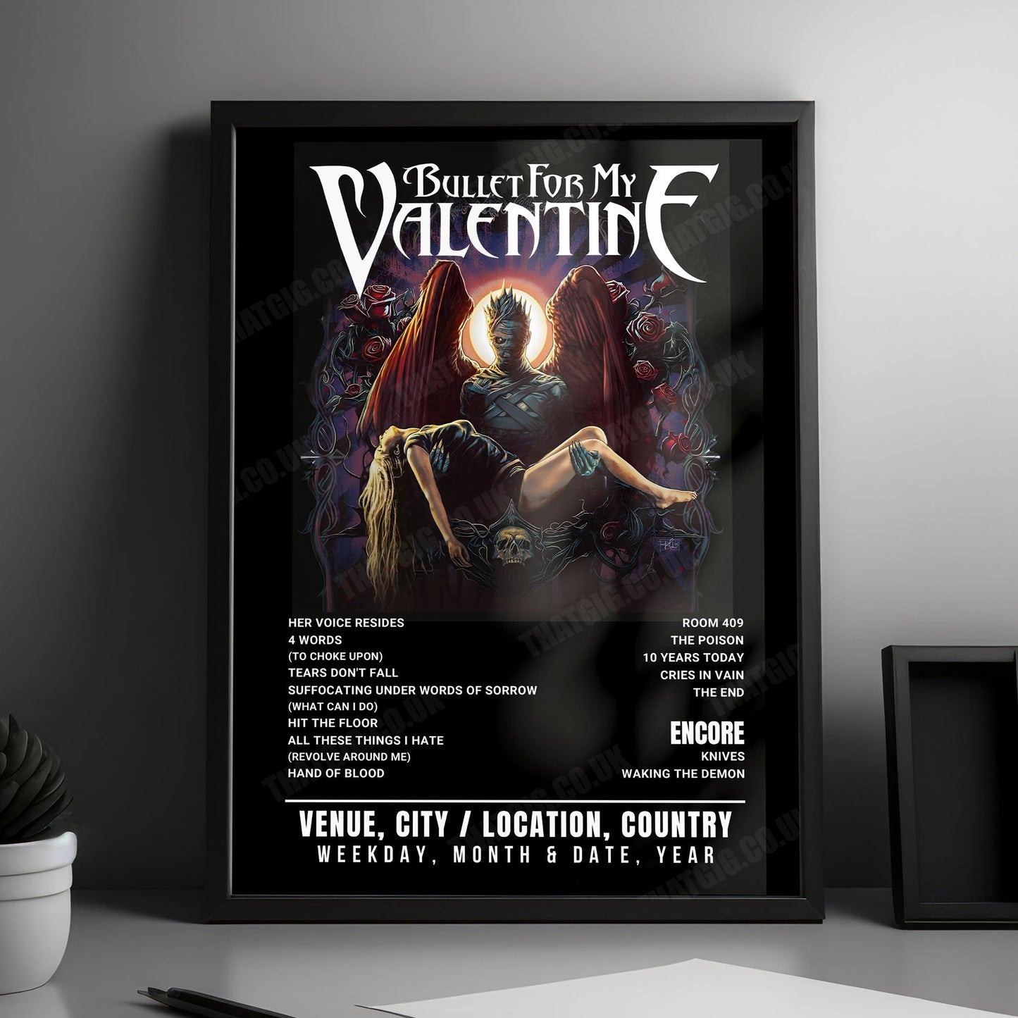 Bullet for My Valentine Setlist Poster - Parque Viva, Alajuela - December 2nd, 2025