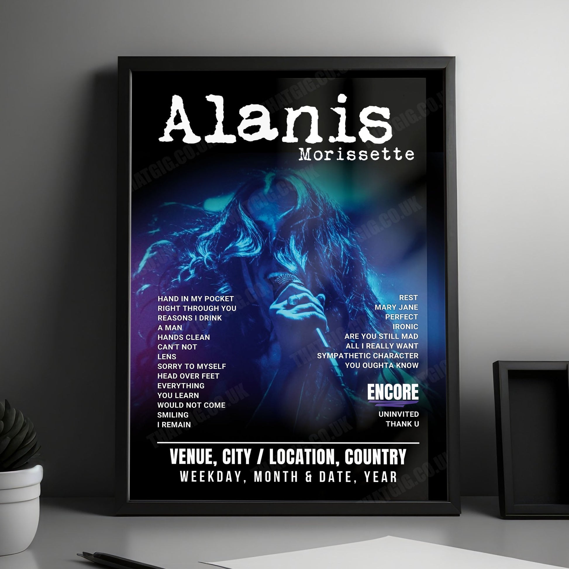 Alanis Morissette Setlist Poster - Budapest Park, Budapest - July 21st, 2025