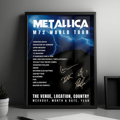 Metallica Setlist Poster - Accor Stadium, Sydney - November 15th, 2025