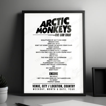 Arctic Monkeys Setlist Poster - Stradbally Hall, Stradbally - September 4th, 2022