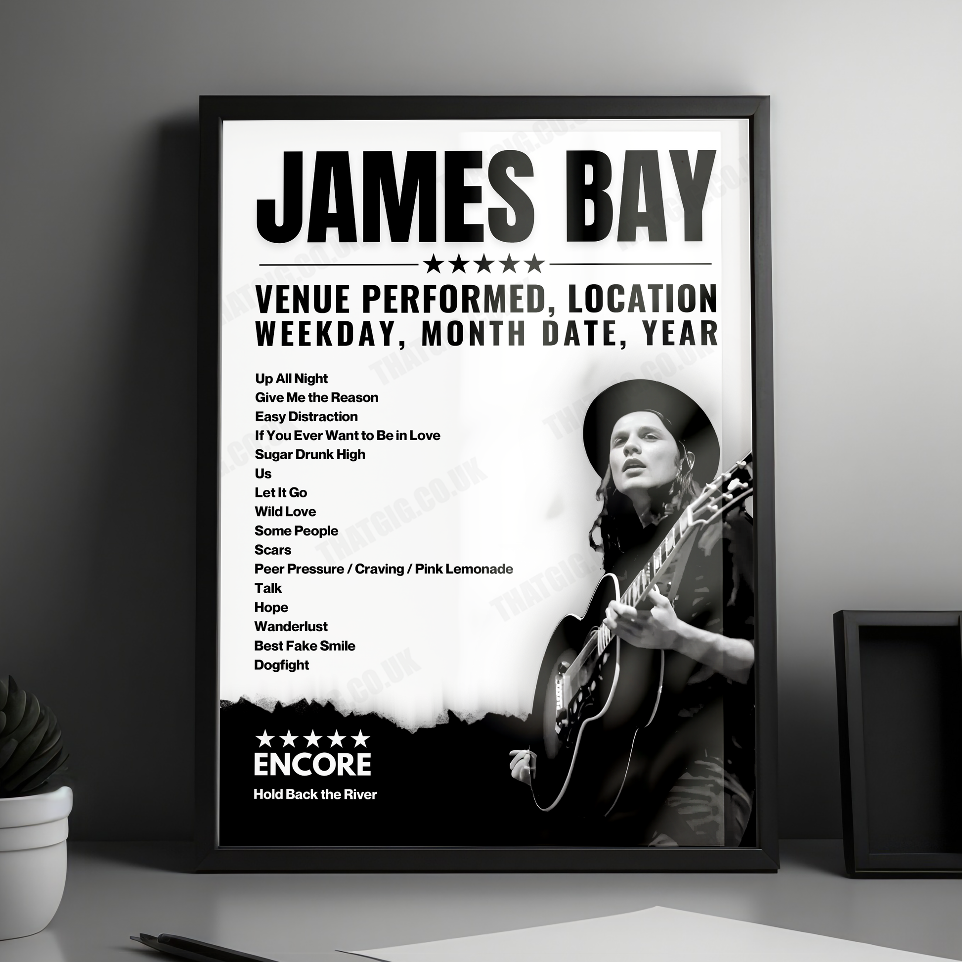 James Bay Setlist Poster - Fabrique, Milan - November 5th, 2022