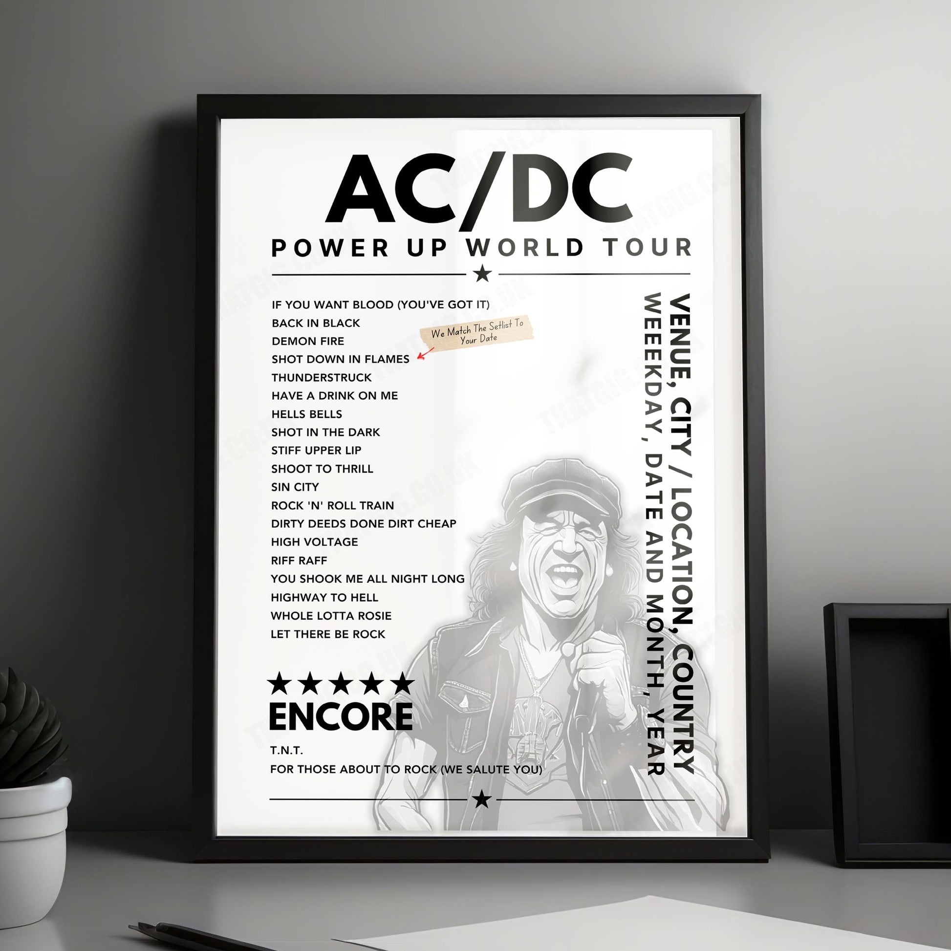 AC/DC Setlist Poster - AWD-Dome, Bremen - March 11th, 2009
