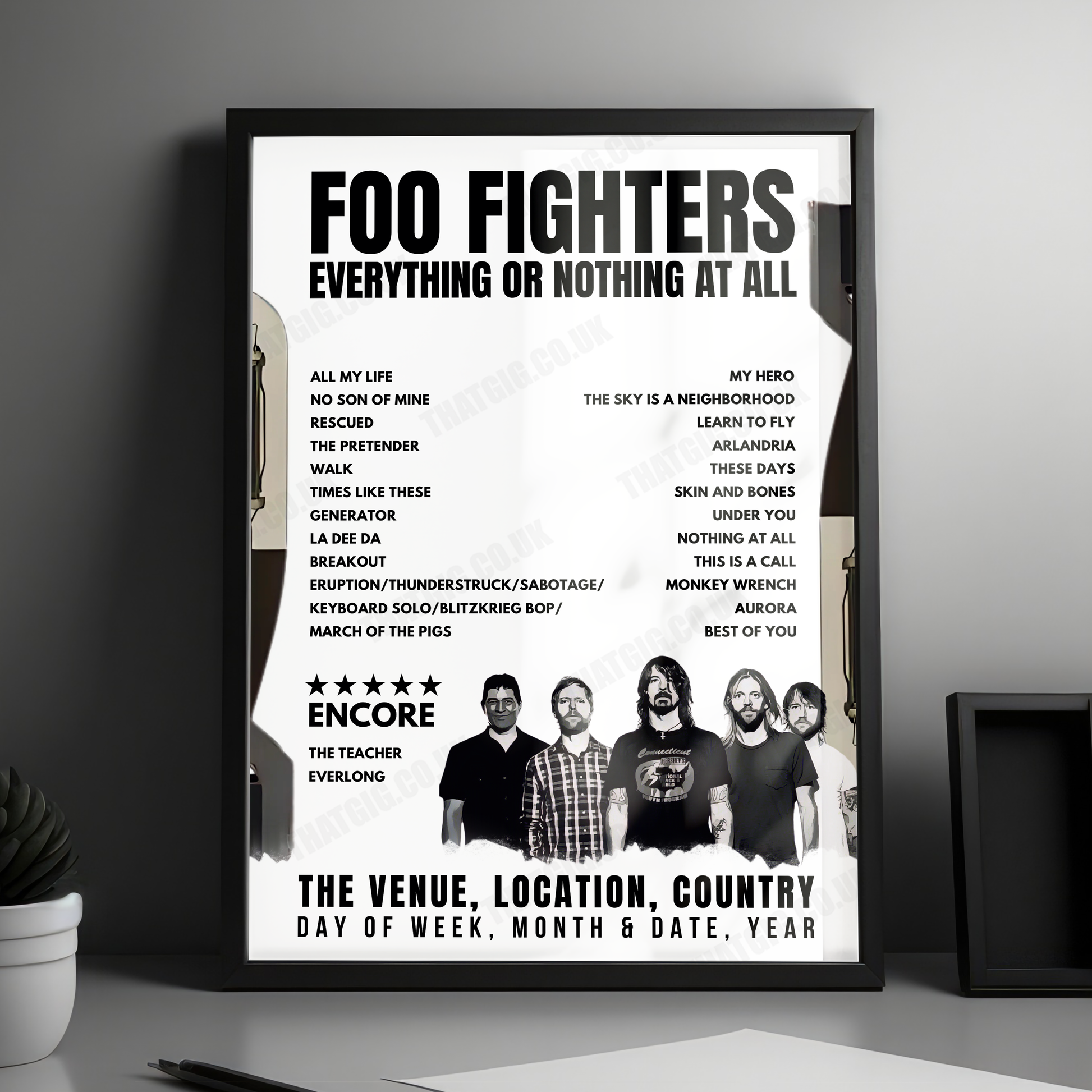 Foo Fighters Setlist Poster - Principality Stadium, Cardiff - June 25th, 2024