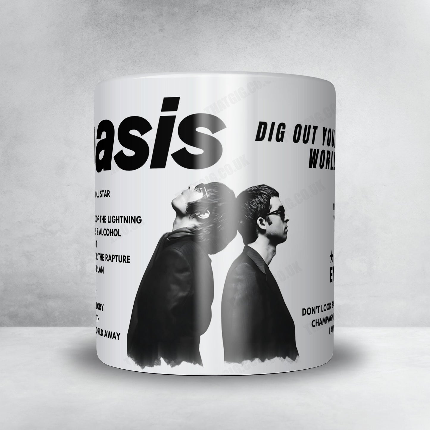 Oasis Setlist Mug - Allstate Arena, Rosemont - December 12th, 2008