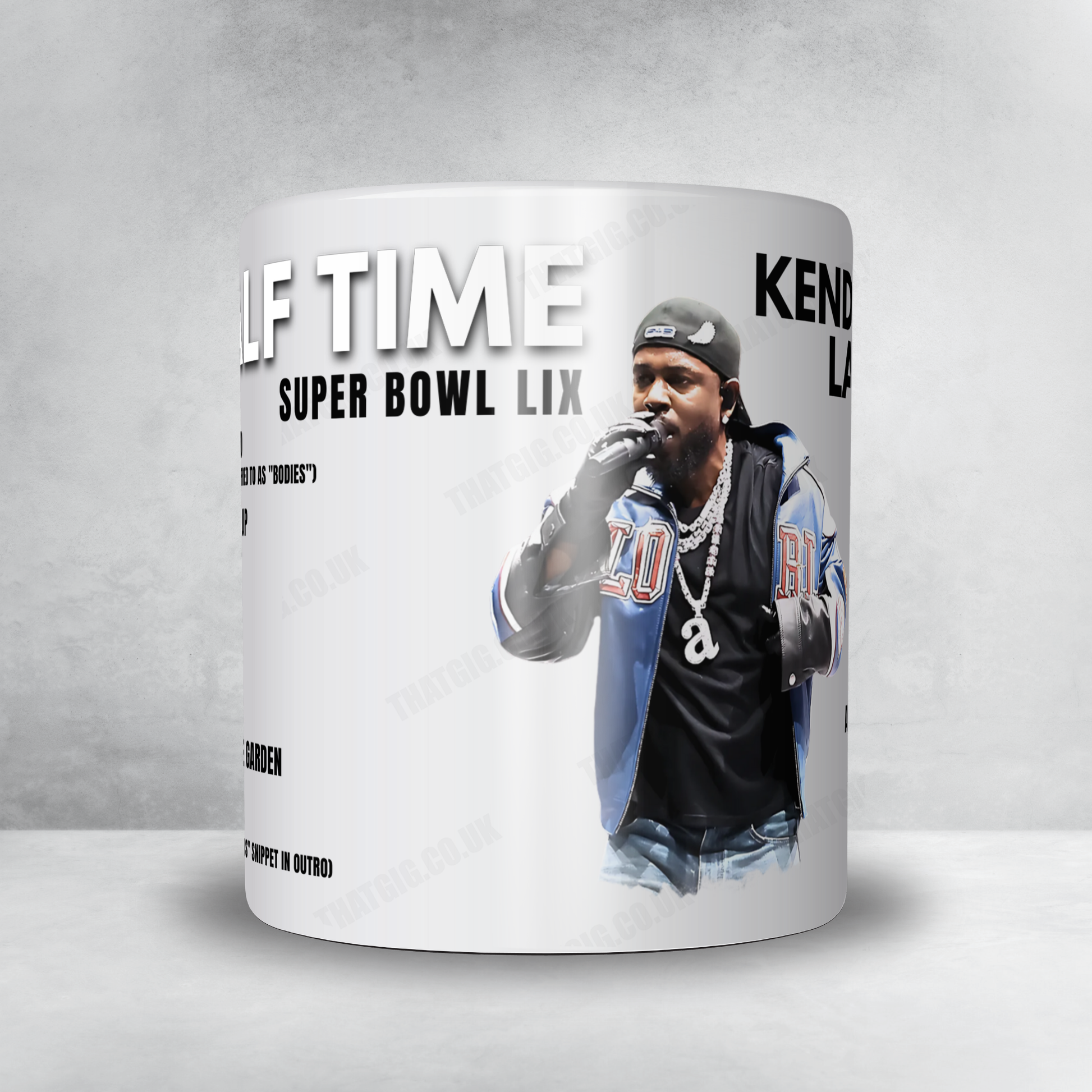 Kendrick Lamar Setlist Poster - Halftime Super Bowl LIX, Caesars Superdome, New Orleans - February 9th, 2025