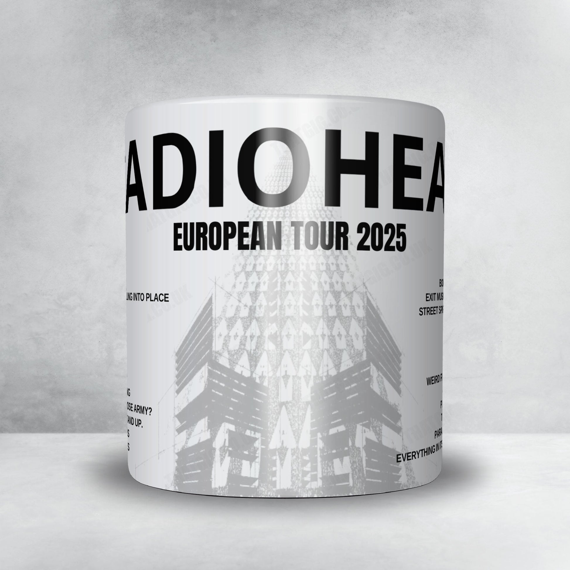 Radiohead Setlist Mug - The O2 Arena, London - November 21st, 2025