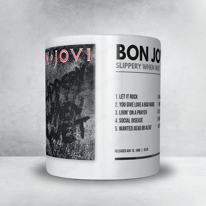Bon Jovi "Slippery When Wet" Album Mug - Minimal