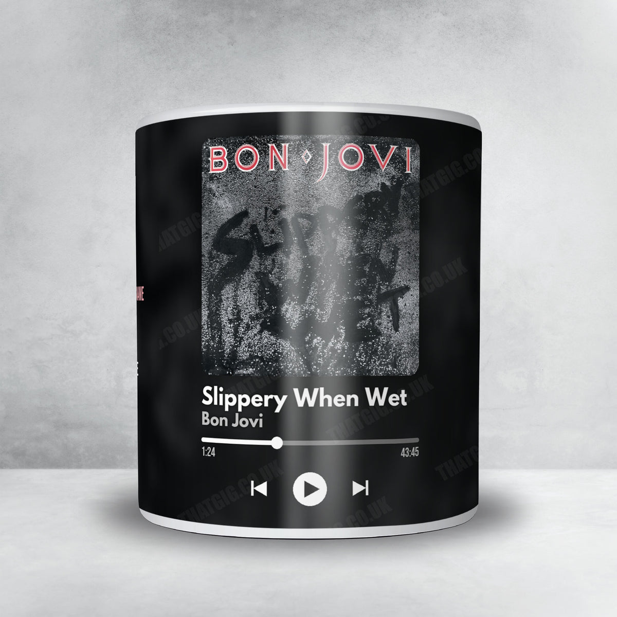 Bon Jovi "Slippery When Wet" Album Mug - Now Playing