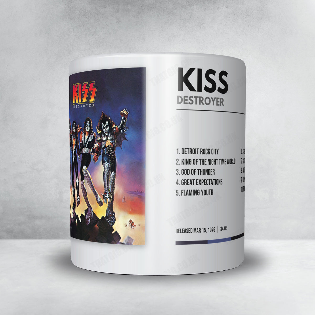 Kiss "Destroyer" Album Mug - Minimal