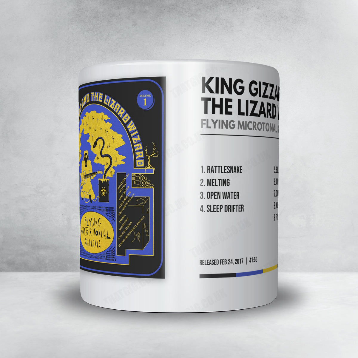 King Gizzard & The Lizard Wizard "Flying Microtonal Banana" Album Mug - Minimal