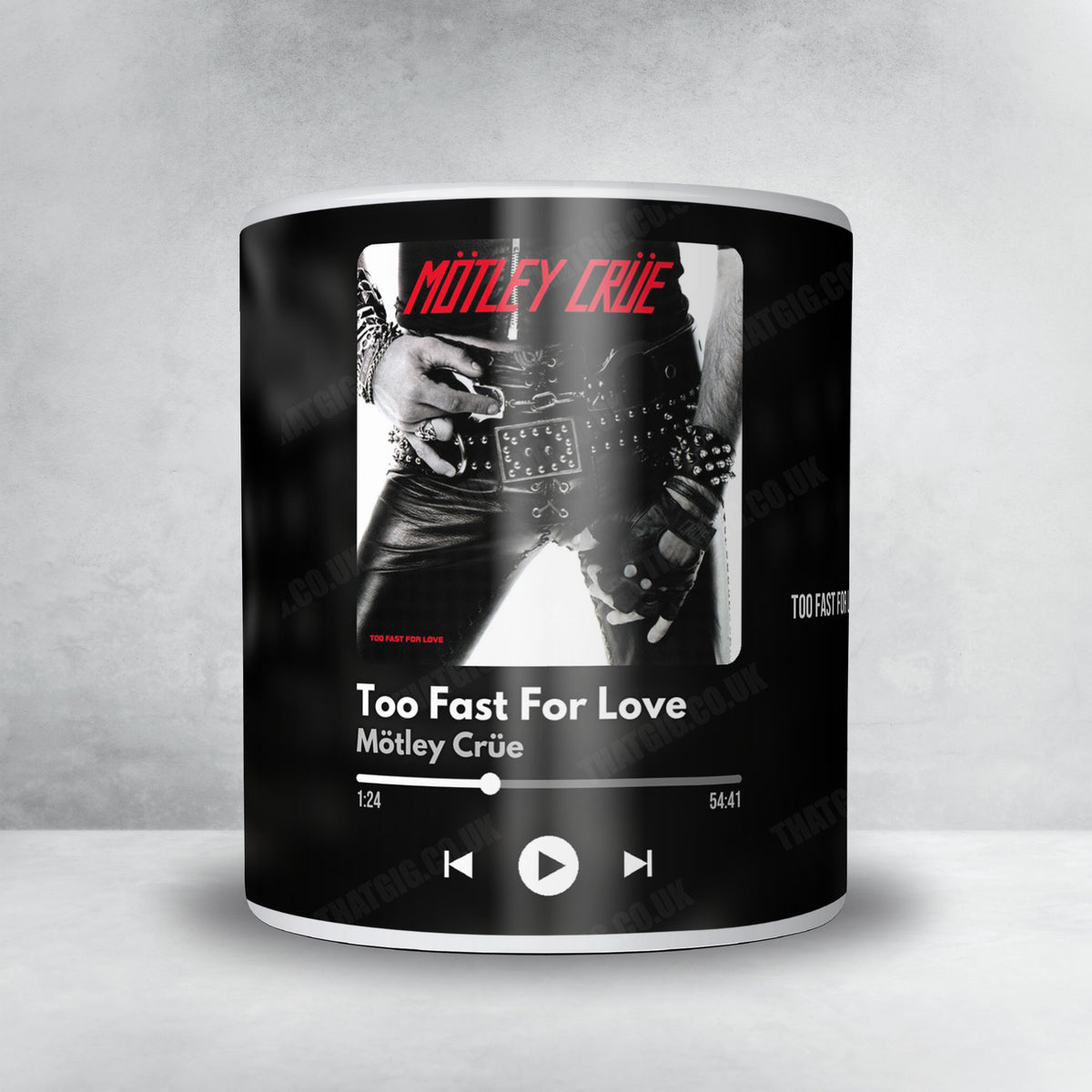 Mötley Crüe "Too Fast For Love" Album Mug - Now Playing