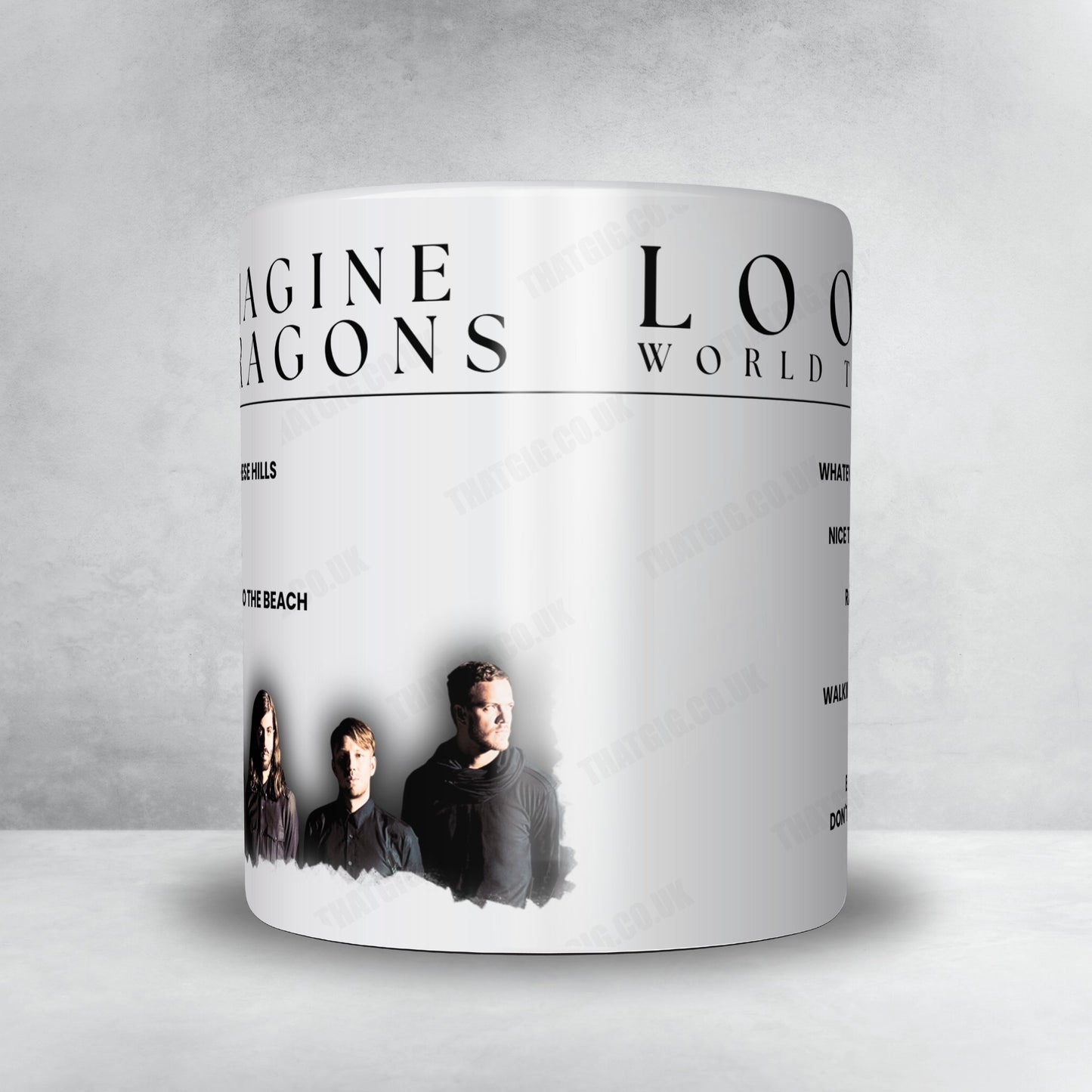 Imagine Dragons Setlist Mug - Veterans United Home Loans Amphitheater at Virginia Beach, Virginia Beach - August 26th, 2024