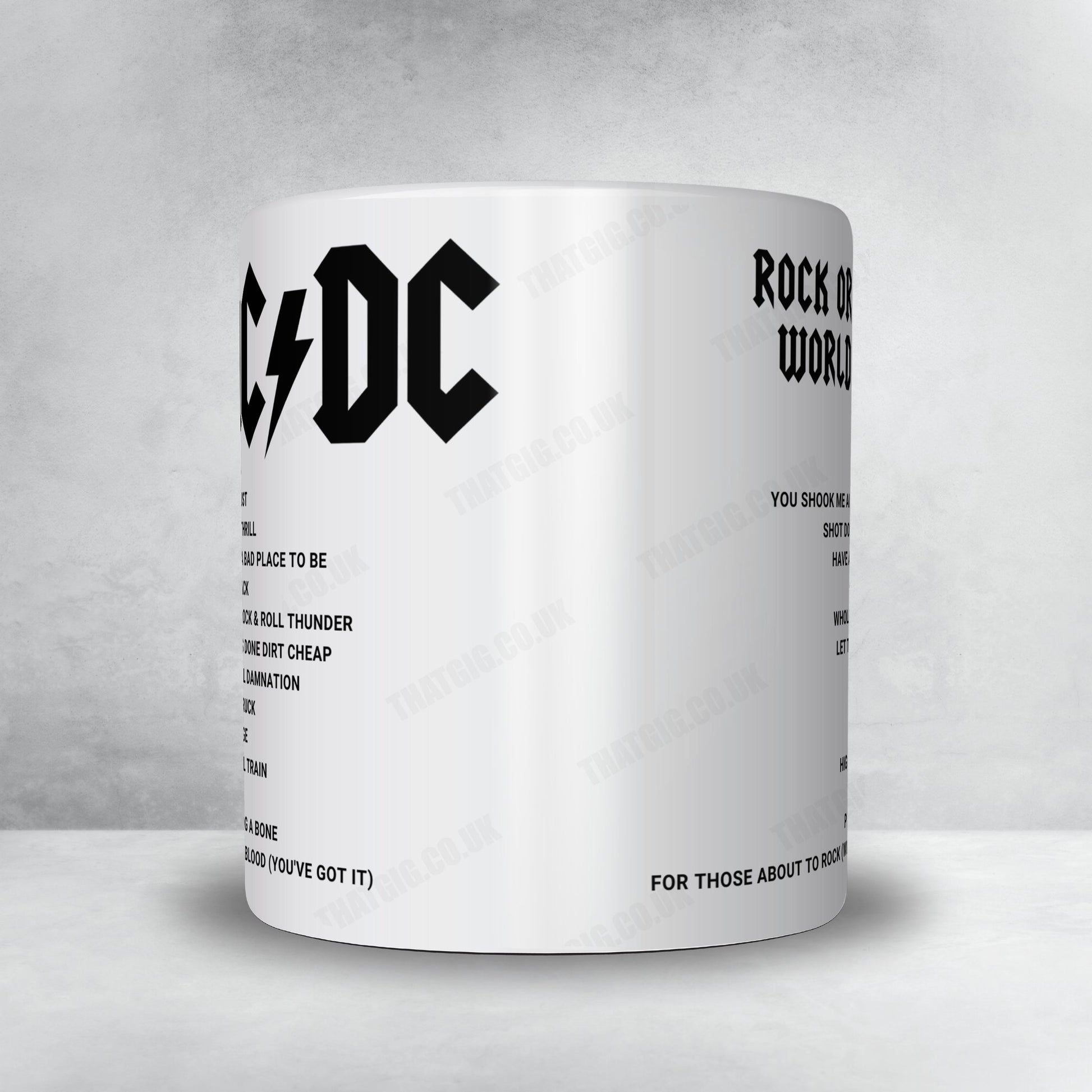 AC/DC Setlist Mug - Aviva Stadium, Dublin - July 1st, 2015