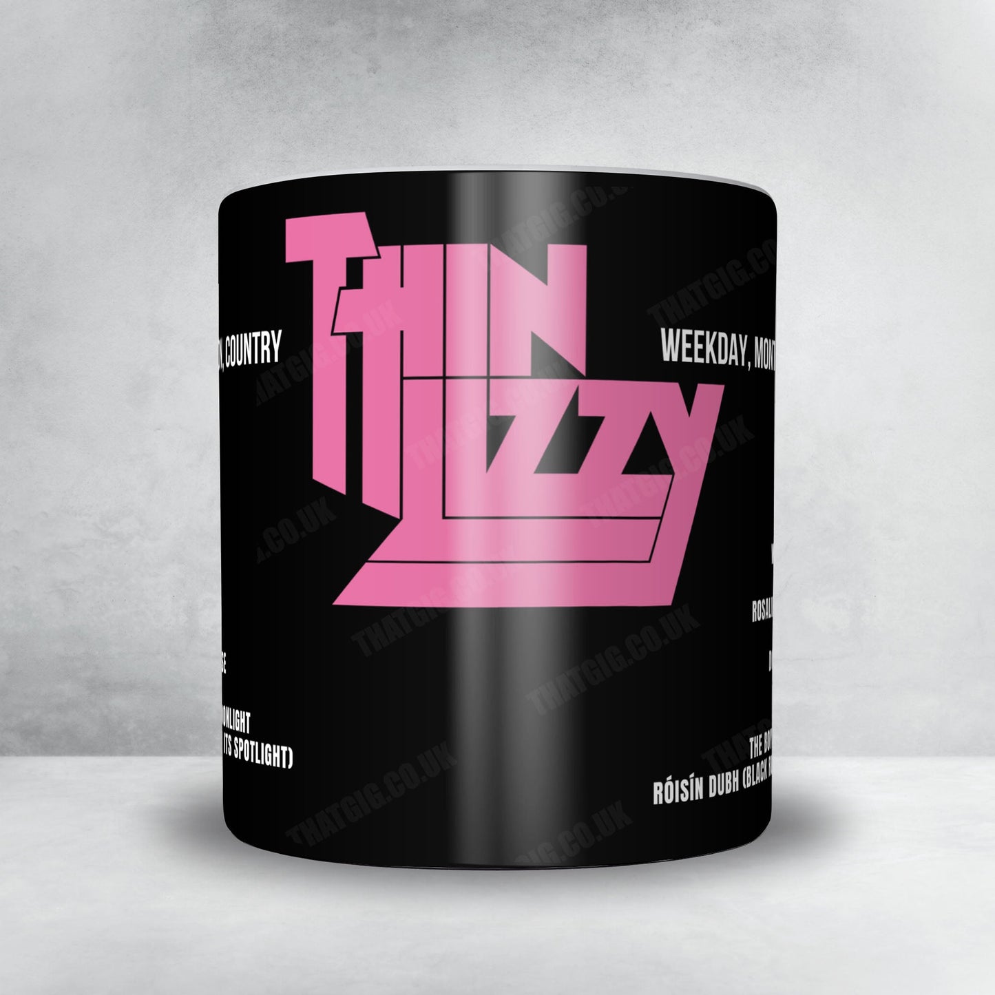 Thin Lizzy Setlist Mug - Joy Eslava, Madrid - January 28th, 2011