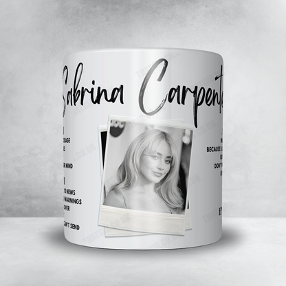 Sabrina Carpenter Setlist Mug - Scotiabank Arena, Toronto, ON, Canada - September 25th, 2024