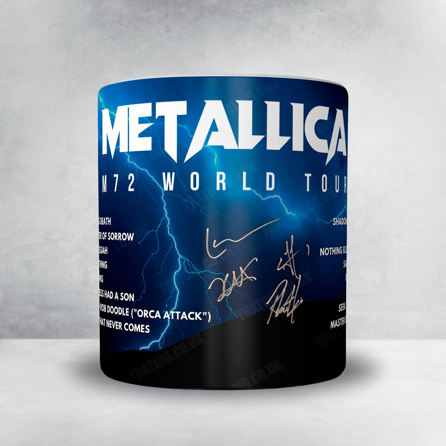 Metallica Setlist Mug - Adelaide Oval, Adelaide - November 5th, 2025