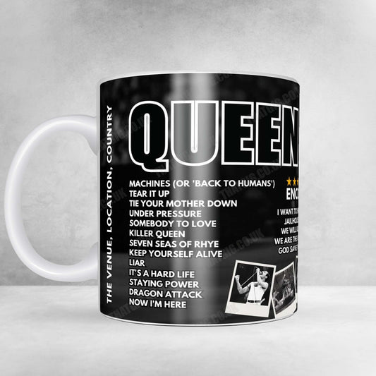 Queen Setlist Mug - Hankyu Nishinomiya Stadium, Nishinomiya - October 24th, 1982