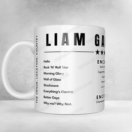 Liam Gallagher Setlist Mug - Festivalpark, Werchter - June 30th, 2023