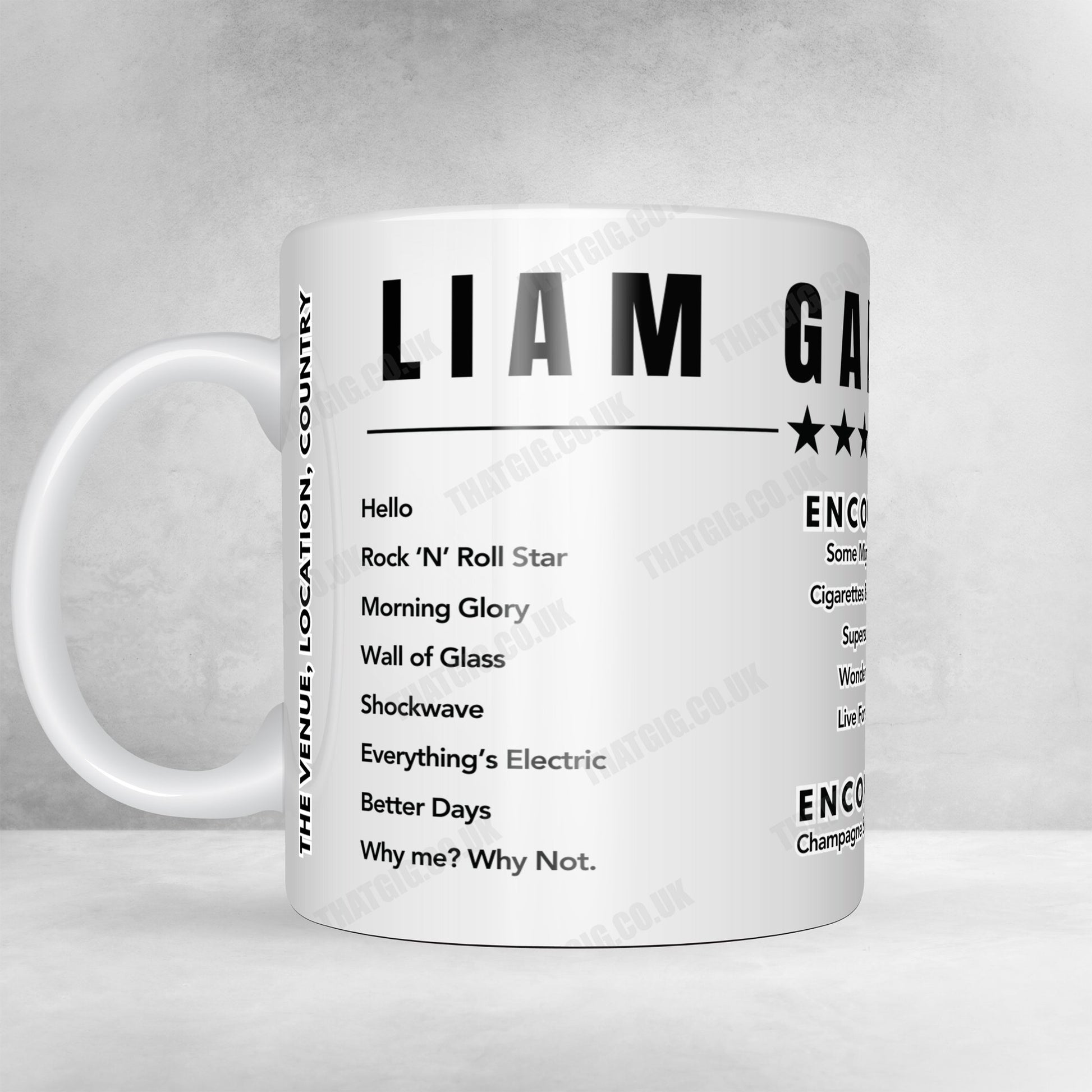 Liam Gallagher Setlist Mug - Palladium, Cologne - February 10th, 2020
