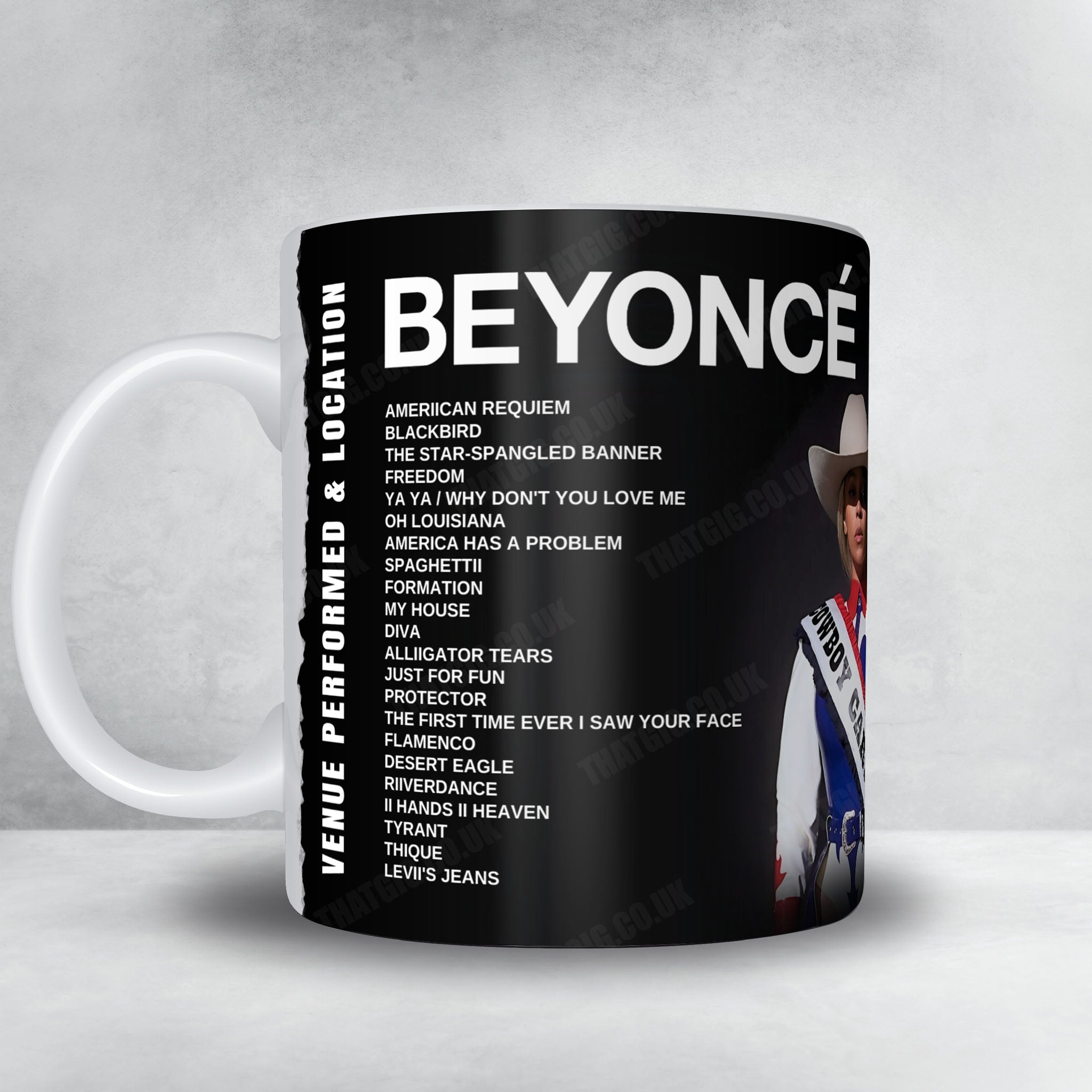 Beyoncé Setlist Mug - NRG Stadium, Houston | June 28th, 2025 – That Gig
