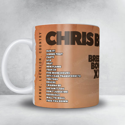 Chris Brown Setlist Mug - Fenway Park, Boston - August 25th, 2025