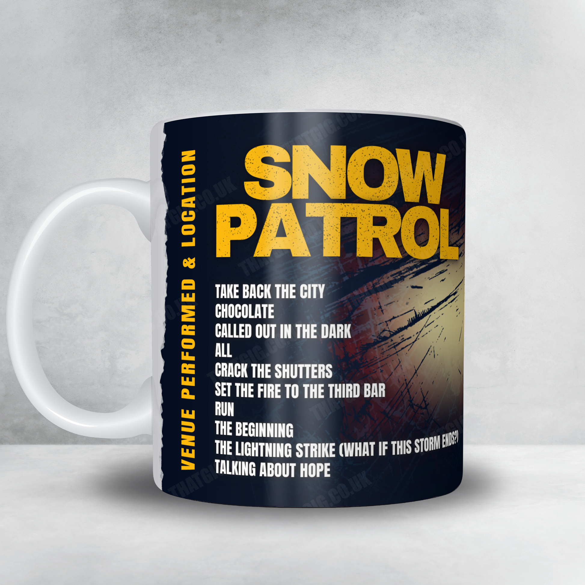 Snow Patrol Setlist Mug - Co-op Live, Manchester, England - February 22nd, 2025