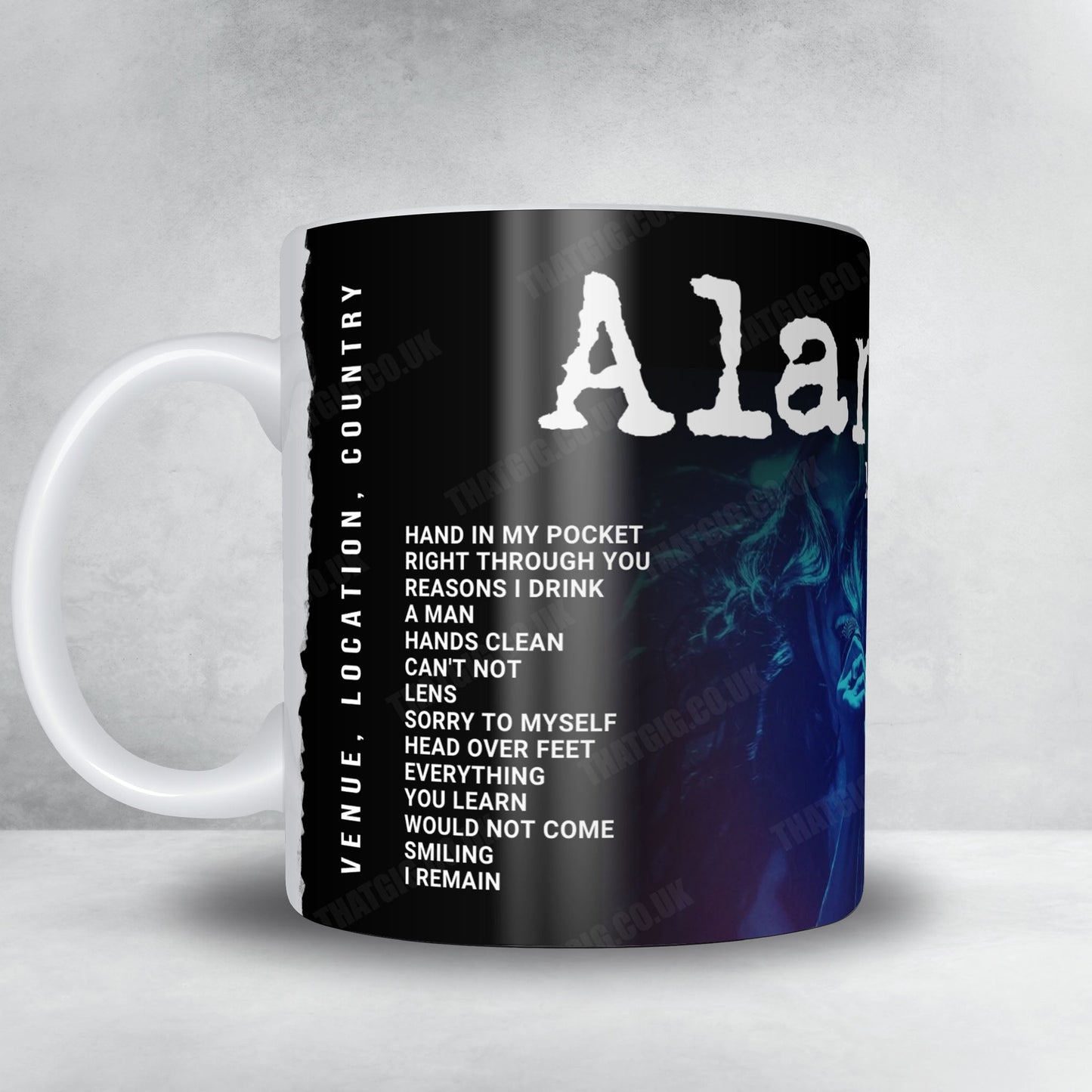 Alanis Morissette Setlist Mug - Cavea Luciano Berio, Auditorium Parco della Musica Ennio Morricone, Rome - July 24th, 2025